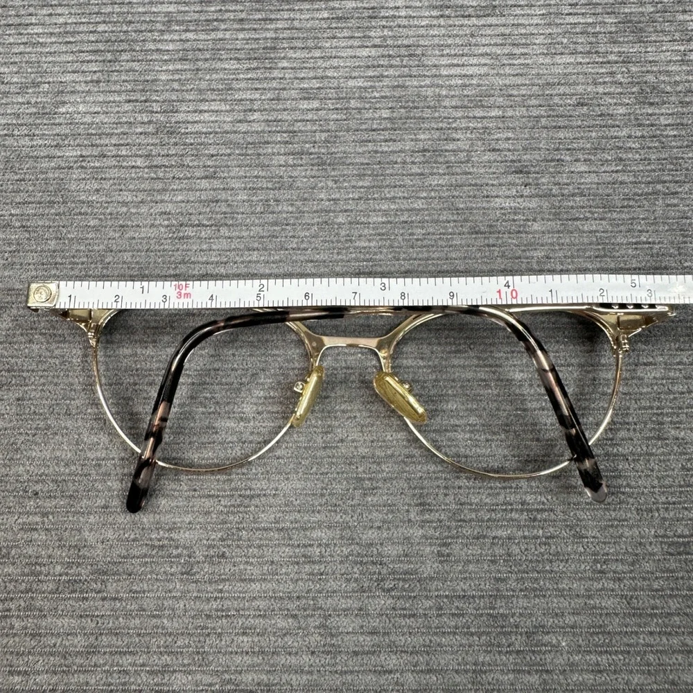 Enchant EC424 Black Gold Cat Eye Y2k Eyeglasses Frames 51-18-140 Metal Tortoise